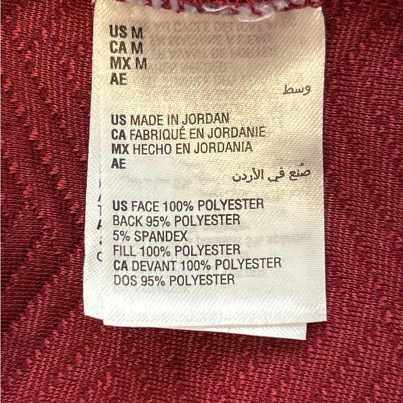 Ideology Zip-Side Quilted Hoodie Burgundy Size Medium - Picture 9 of 9